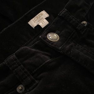 J Crew Velvet Black Pants Jeans